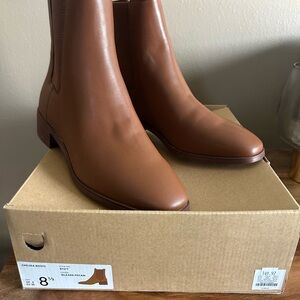 Brown Leather Chelsea Boots